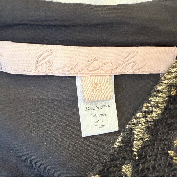 Hutch Anthropologie Leopard Metallic Jacquard Blouse Women’s XS Party Holiday - Picture 5 of 9